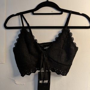 Missguided crochet crop top